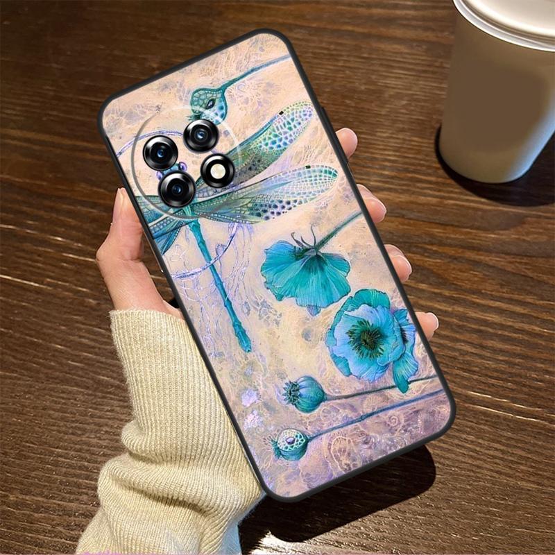 Dragonfly Pattern For OnePlus 15 13 12 11 15R 13R 12R 8T 10T 13T Case For OnePlus Nord 5 CE 2 3 4 Lite N20 N30