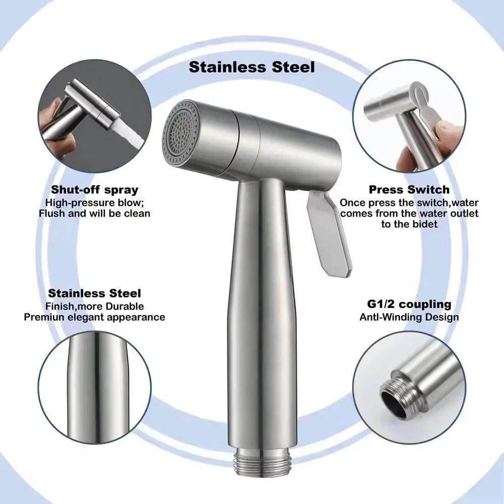 Flexible Hose Toilet Sprayer Heads Adjustable Women Washer Sprinklers  Bathroom