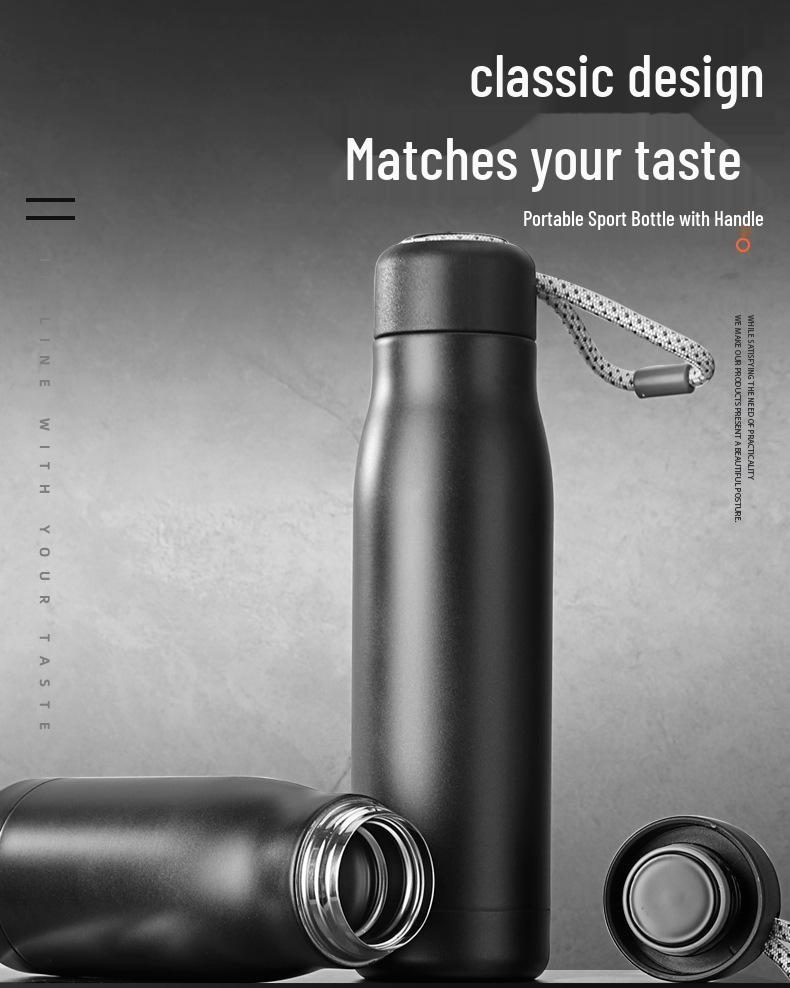 Large Capacity Stainless Steel Insulated Water Bottle - Unisex Portable Sports Thermos