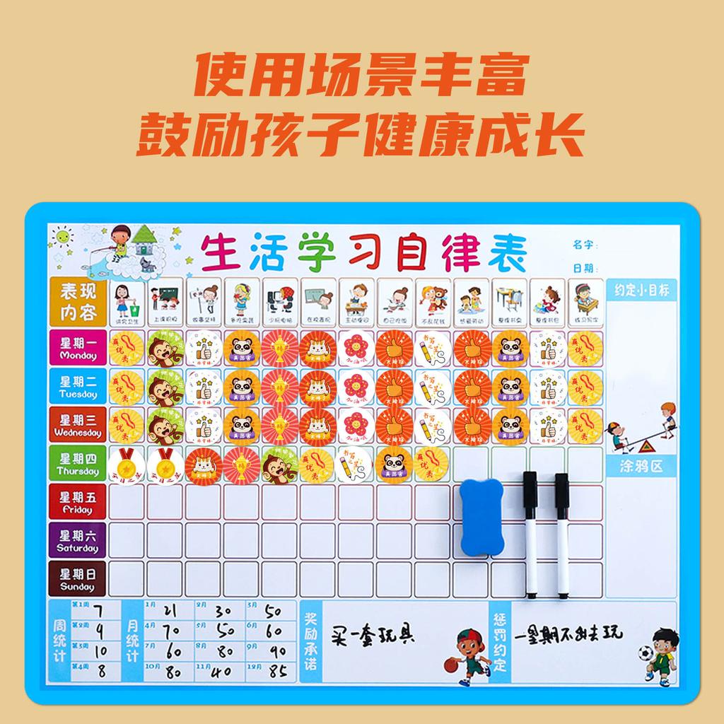 50-500pcs Round Cute Reward Stickers with Word Motivational Labels for School Teacher Kids Student Stationery Stickers Kids