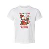 Merry Christmas Unisex T Shirt With Snowman In A Festive Mug And Candy Cane Grap