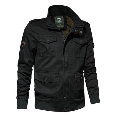Jaqueta de Algodão Lavado Masculina Nova Jaqueta de Piloto Casual Fashion