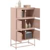 Vidaxl Szafka, Różowa, 68,5X38,5X123,5 Cm, Stal
