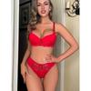Adjustable Lace Bra Set Underwire Push Up Thin Cup Full Support Women