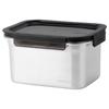 LOCK&LOCK Natural Stainless Steel Food Storage Container, Airtight Refrigerator Kitchen Storage Box for Fruits And Snacks, 2L