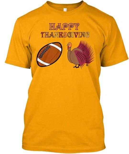 

Thanksgiving Football Turkey T shirt Made in the USA Size S to 5XL 2XL