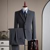 Men's Anti-Wrinkle Slim Fit Business Suit: High-End Formal Wear for Weddings and Engagements.