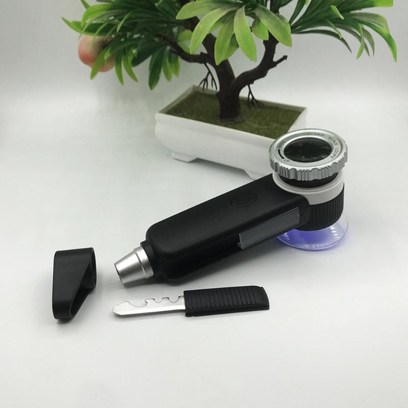 Kraftfull 30X Handhållen Förstoringsglas USB Uppladdningsbar Förstoringsglas med LED-lampa Utforska Detaljerna på Nära Håll för Seniorer