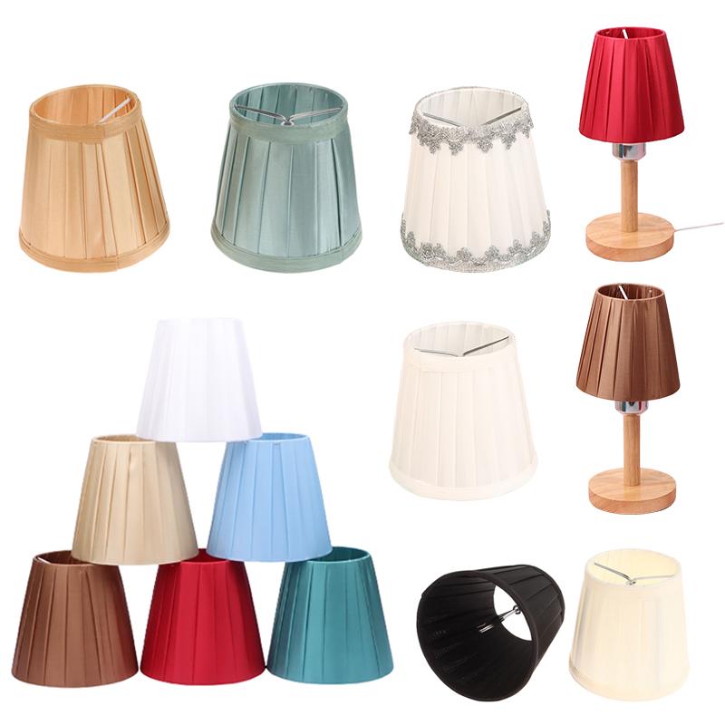1pc Modern Style Chandelier Fabric Lamp Shade Clip On Mini Wall Lamp Shade Hotel Bedroom Bedside Floor Lamp Shell Cover