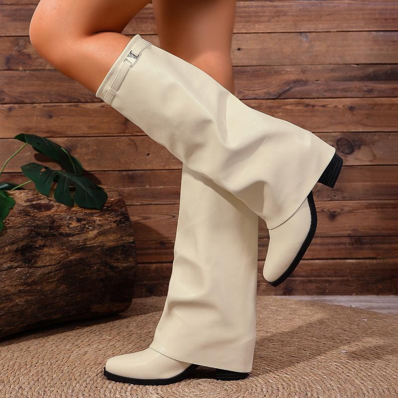 Large size thick high-heeled warehouse tube boots for women 0000 autumn and winter new fashion high boots fashion boots for women