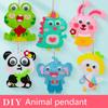 5 Stück Kinder DIY Nähspielzeug Cartoon Tier Schlüsselanhänger Montessori Kunsthandwerk Handgefertigte Kits Kreativität Frühe Bildung Mädchen Geschenke