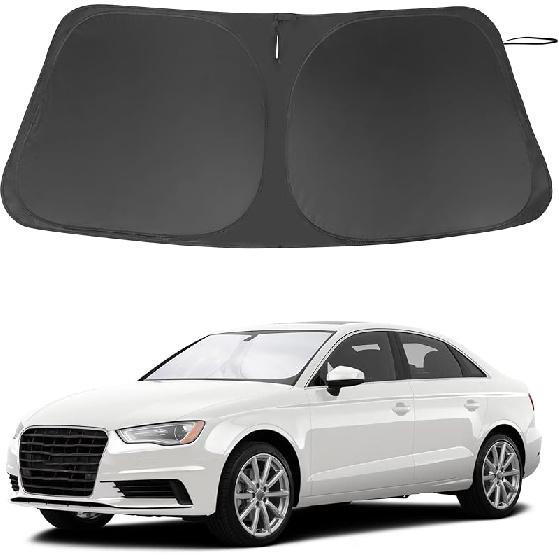 TINGLU Sun Shade For Tesla Model X Tesla X 2016-2024 2025 Accessories Windshield Sun Shade Window Shade UV Rays Protection Sun Visor Cover With