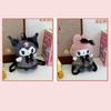 Officially Licensed Sanrio Kuromi My Melody Plush Backpack With Adjustable Strap  For Girls Daily Use Birthday Holiday Gift