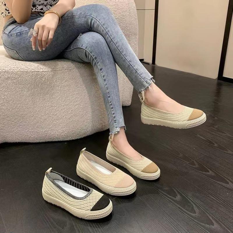 Mode 2024 Neue Sommer Damen Freizeitschuhe Bequem Atmungsaktiv Mesh Slipper Mama Schuhe