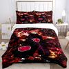 Flame Shadow Warrior Print 3Pcs Bedding Setduvet Cover With 2 Bedropillowcase Home Birthday Gift