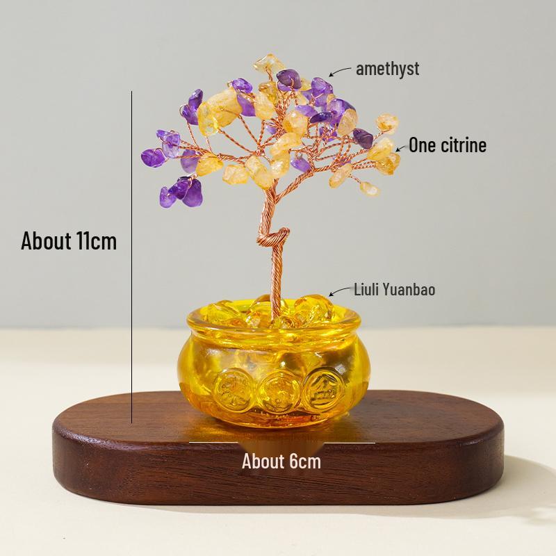 

Citrine Money Tree Ornament for Home or Office Decor