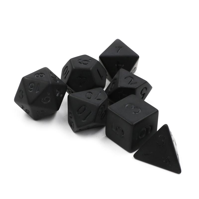 7x Polyhedral Multi Faces Acrylic Dices Game Props Educational Toy Digital Dices