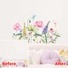 Watercolor Floral Wall Sticker Self-Adhesive Waterproof Removable Home Decor Art