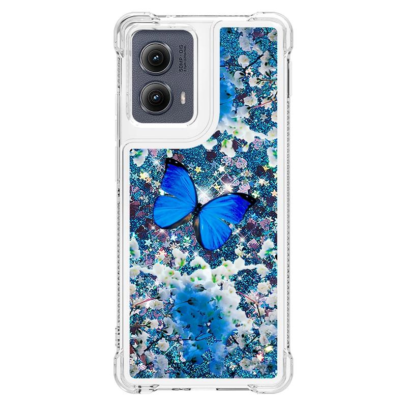Edge 5G 2024 Case on For Fundas Motorola Edge 2024 Cover Bling Glitter Dynamic Liquid Case For Moto Edge2024 5G Phone Cases Etui
