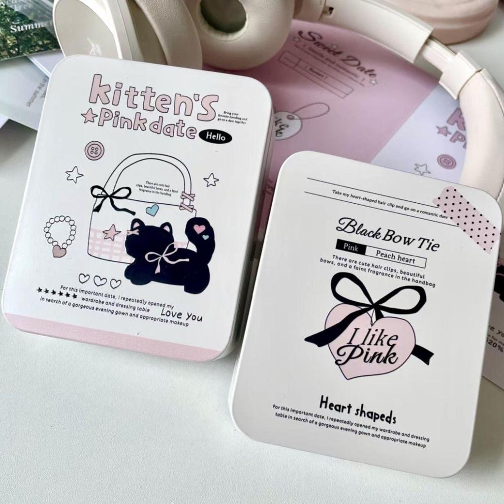 Cute Kitten Sticker & Card Storage Tin for Students