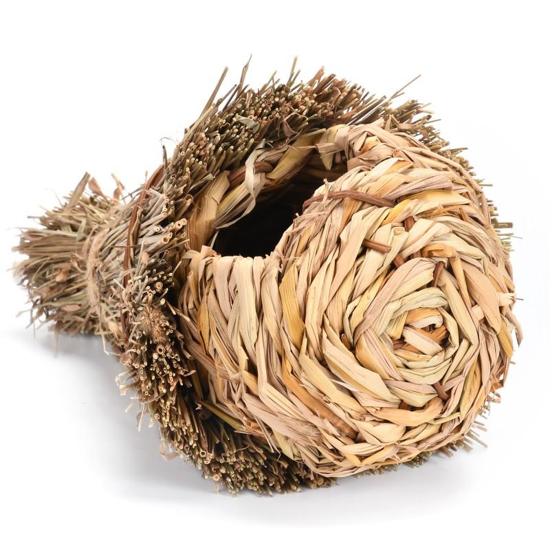Handwoven Bamboo Bird Nest Shelter Small Birds Eco-Friendly Garden Decor Educational Craft