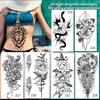 Cartoon Waterproof Full and Half Arm Tattoo Stickers with Creative Color Designs