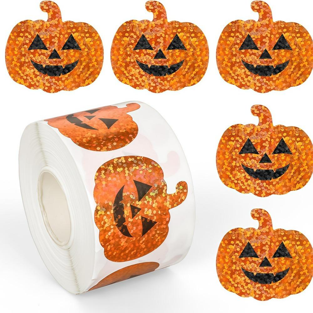 Halloween Pumpkin Ghost Stickers Cute Waterproof Self Adhesive Decorative Paper Stickers for Party Home Window Decor Halloween
