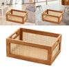 User Friendly Wooden Storage Basket Efficient and Portable Bamboos Woven Organizers for Desk Vanity or Office Supplies