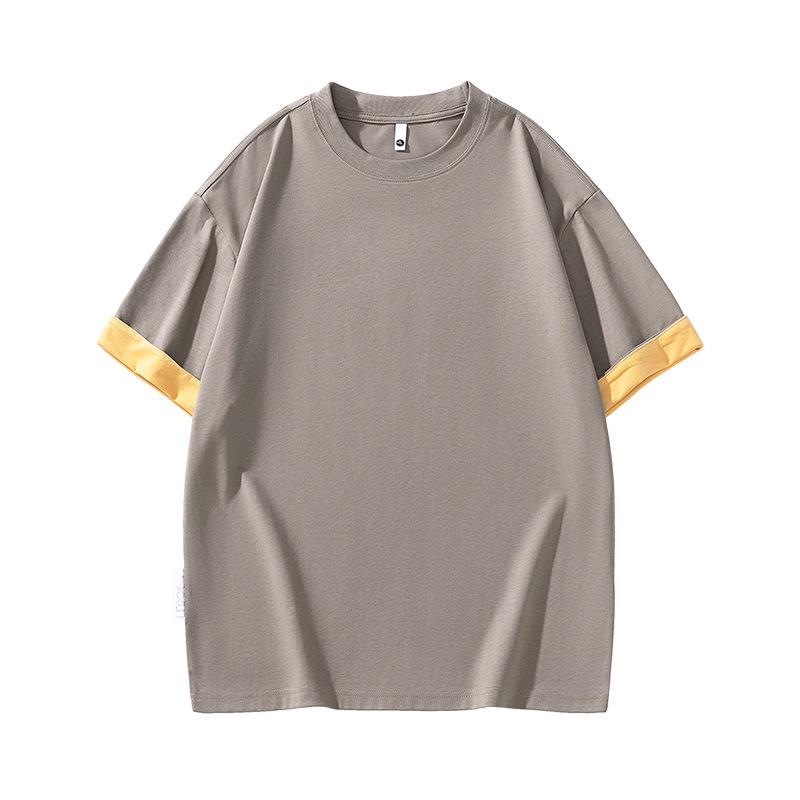Kunhai Pengyun Men's Color Block Summer Heavyweight Neutral T-Shirt