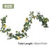 6.5 Ft Artificial Lemon Garland Faux Spring Summer Eucalyptus Greenery Garland with Lemons Fruit Artificial Lemon Vines Garlands Wreaths for Mantle