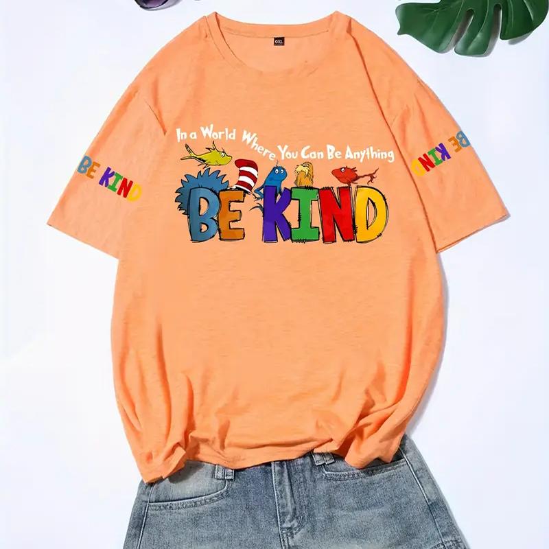 

Women Summer T Shirt Retro Fashion Short Sleeve Tees Casual Interesting Patterns Printed Tops XS помаранчевий