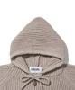 CHICKS Hofe Knit Hoodie Zip-Up Tee Dark Beige