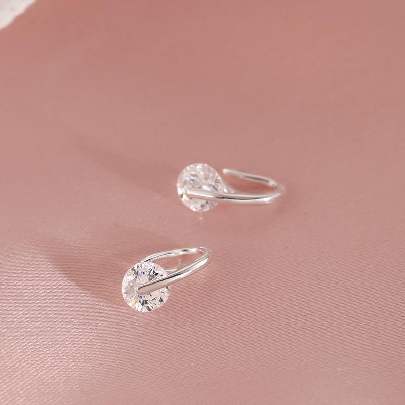 

Drop Zircon Earrings for Women Hook Earrings Simple Fashionable Chic Minimalist Jewelry Accent