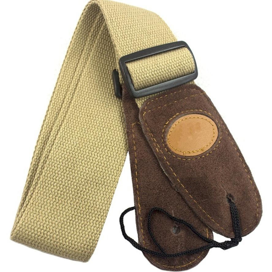 Guitar Strap Adjustable Pure Cotton Guitar Strap For Acoustic Electric Bass Guitar Musical Accessories Optional Guitar Picks белый