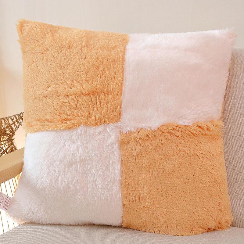 

Скандинавская плюшевая наволочка, шерстяные подушки из искусственного меха, диван-кровать, пушистая подушка для длинных волос, подушка принцессы, домашнее свадебное украшение 45*45CM хаки