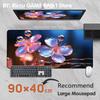 PC peripherals Anime vivid glass flower Mouse pad Desk XXL 400x800x2mm Gamer Keyboard Laptop Carpet Esports Non-slip rubber mat