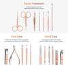 Beauté Secrets Manicure Kit, Pedicure Tools for Women& Men, 18 Pieces, Rose Gold