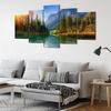 Obraz Na Płótnie Włoskim 150 X 75 Cm Pentaptyk - Styl Nowoczesny - Natura