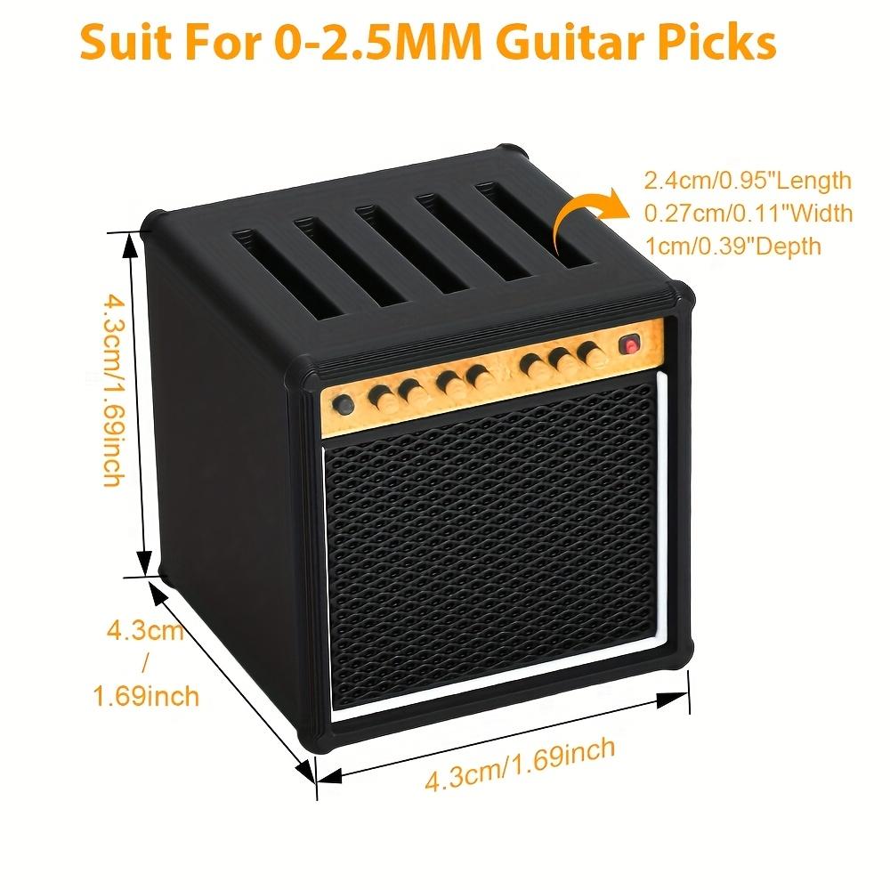 

Чехол-держатель для медиаторов с медиаторами пяти случайных цветов, дизайн винтажного динамика, портативный гитарный аксессуар, подарок для любителей музыки чёрный