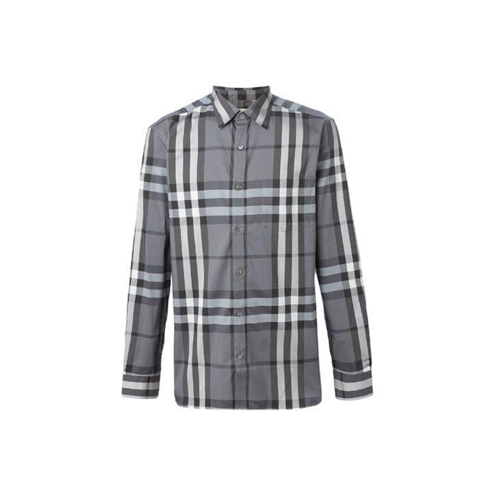 Burberry Vīriešu Pārbaudīta Kokvilnas Stiepjamā Krekls