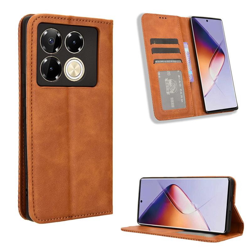 Flip Cover For Infinix Note 40 Pro 4G/5G,Note 40 Pro+ 5G,Infinix Note 40X 5G [Flip Vintage Leather] Protective Case