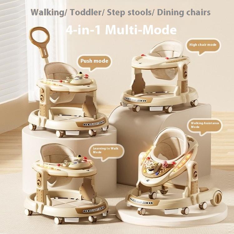 Baby walker walker 6-18 months anti-O-leg anti-rollover baby trolley music toy