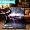 1PC Custom Name Blanket Baltimore Team Spirit Flannel Blankets Patterns Throw Blanket All-Season Soft Gift for Couch, Bed, Camping, Birthday Gifts