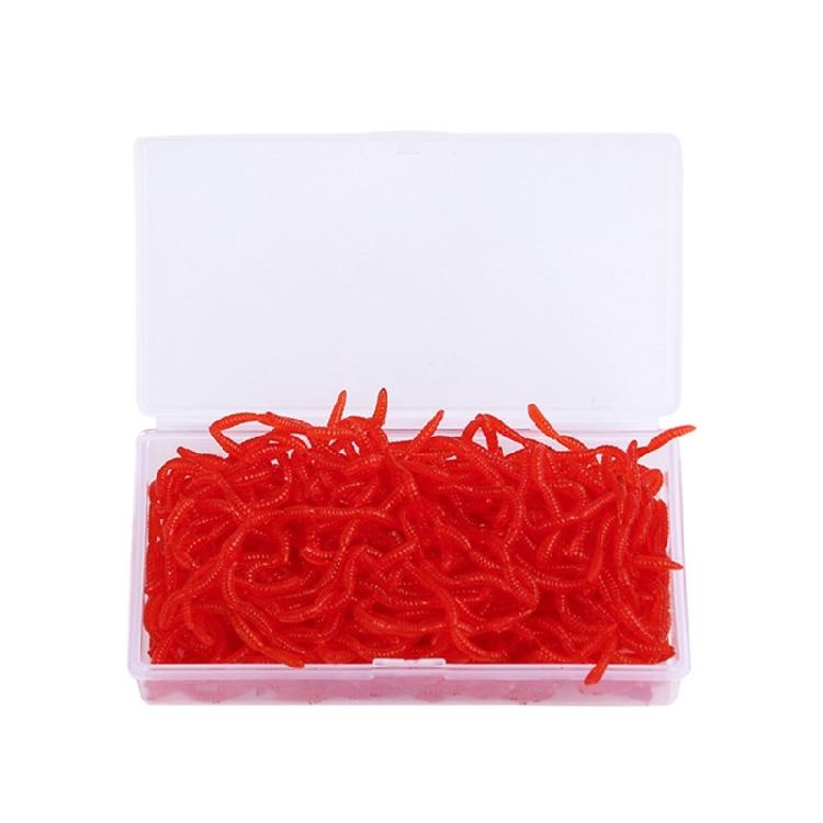 200pcs Soft Artificial Worm Lure for Trout Red Worm Earthworm Baits Fishing Accessories Earthworm Bloodworms Baits