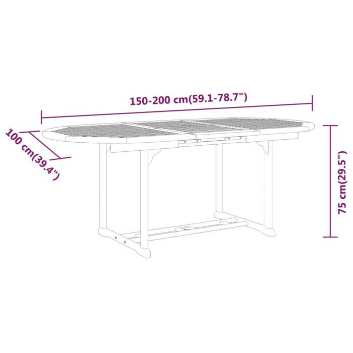 VidaXL Ensemble à Dîner de Jardin 7 pcs Mobilier de Salle à Manger de Patio Table et Chaises de Repas de Terrasse Extérieur 3087336