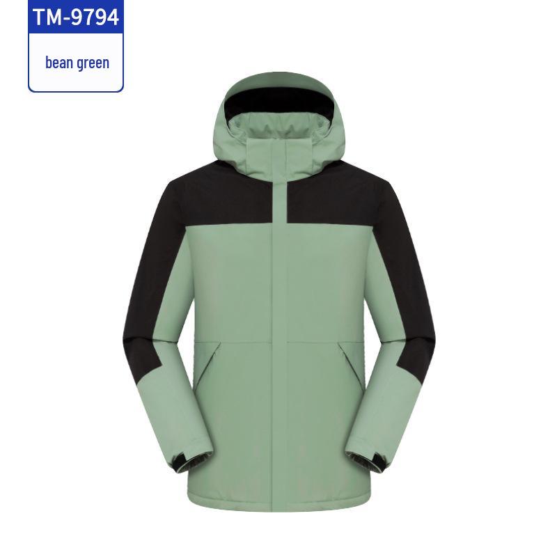 Autumn/Winter Waterproof Custom Logo Hooded Color Block Mountaineering Windbreaker Jacket
