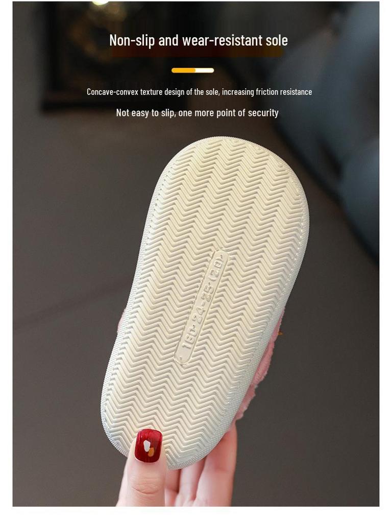 Παιδικές Χνουδωτές Αντιολισθητικές Χειμερινές Παντόφλες - Άνετα Βαμβακερά Παπούτσια Κινουμένων Σχεδίων για Αγόρια και Κορίτσια