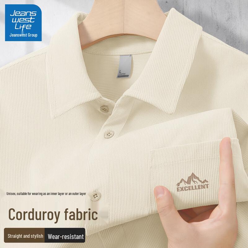 JEANSWEST LIFE Men s Corduroy Long Sleeve Shirt Jacket L