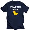 What The Duck Tee Funny Rubber Duck Trendy T Shirt High Street Couple Half Sleeved Shirt