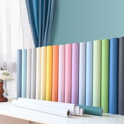 Matte Contact Paper PVC DIY Self-adhesive Waterproof Wallpaper Renovation Kitchen Cabinets Decorative Films Vinyl Wall Stickers